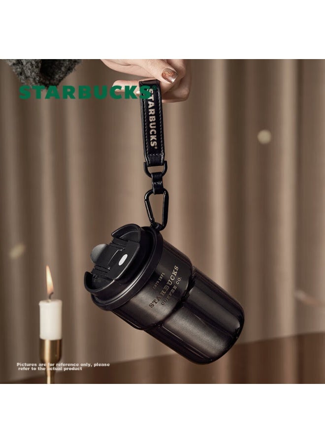 Starbucks كوب ستاربكس كوفي تريجر جولد ذو شرب مزدوج من الفولاذ المقاوم للصدأ، سعة 365 مل زجاجة ماء للسيارة، هدية - Image 3