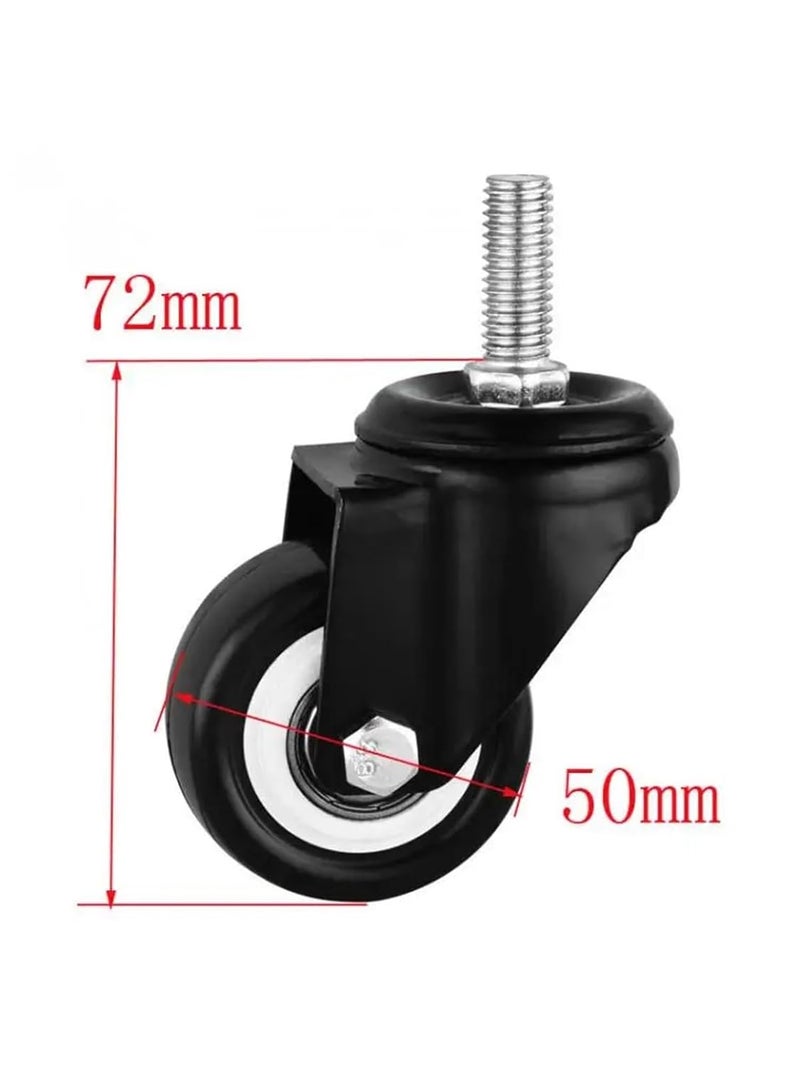 2 Inch Gold M12 Universal Caster Wheels 4 Pcs Movable Drill Screw Casters - Image 5