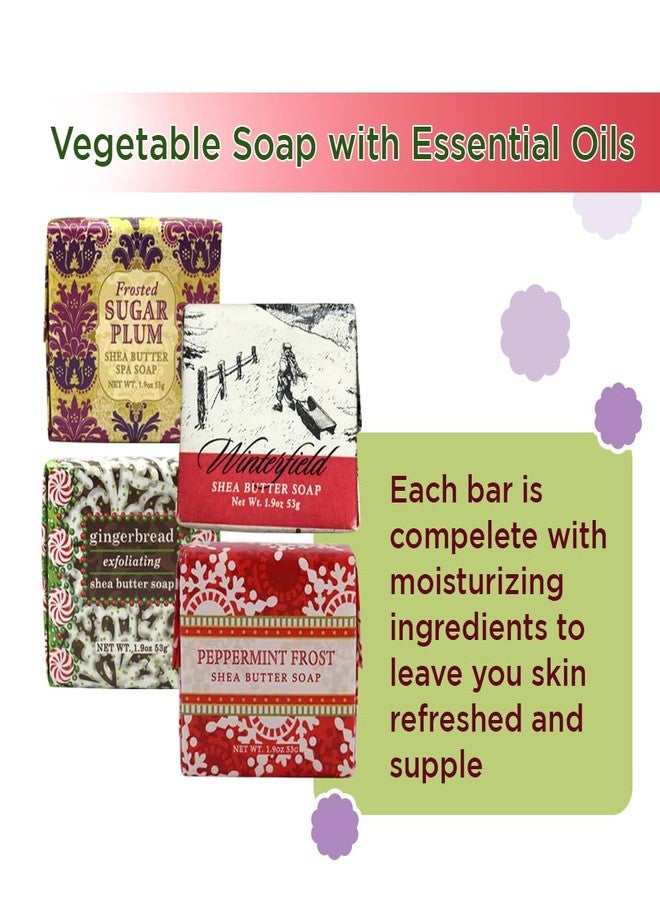 Greenwich Bay Shea Butter Soap Sampler - Boxed Set of 4 Assorted Scents (Christmas Holiday 4) - Image 3