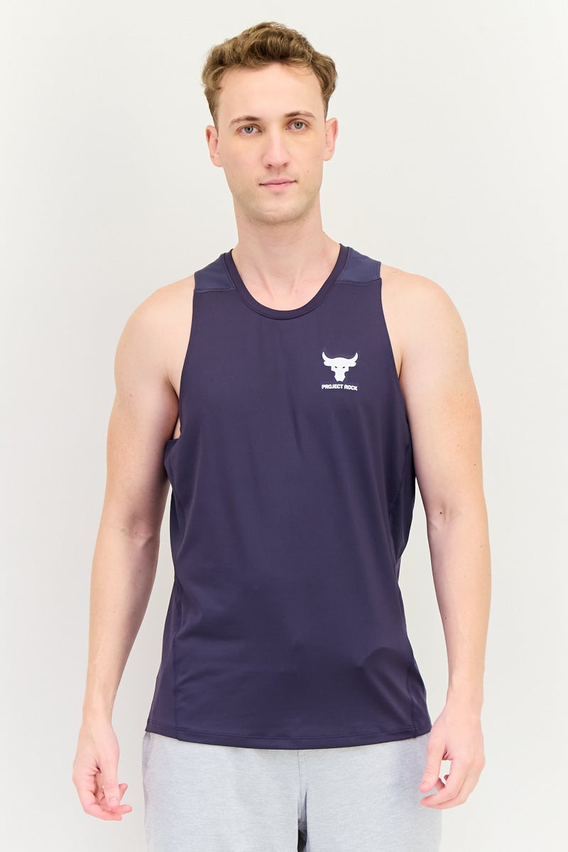 UNDER ARMOUR Men Sportswear Fit Sleeveless Outdoor Vests, Navy Blue - Image 1
