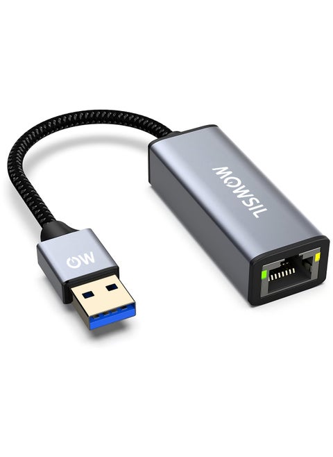 USB 3.0 Ethernet Adapter Aluminum USB to Network 1000Mbps Gigabit RJ45 LAN Internet Adapter Converter Compatible with MacBook iMac PC Switch Surface Pro Windows Mac OS/IOS Linux,