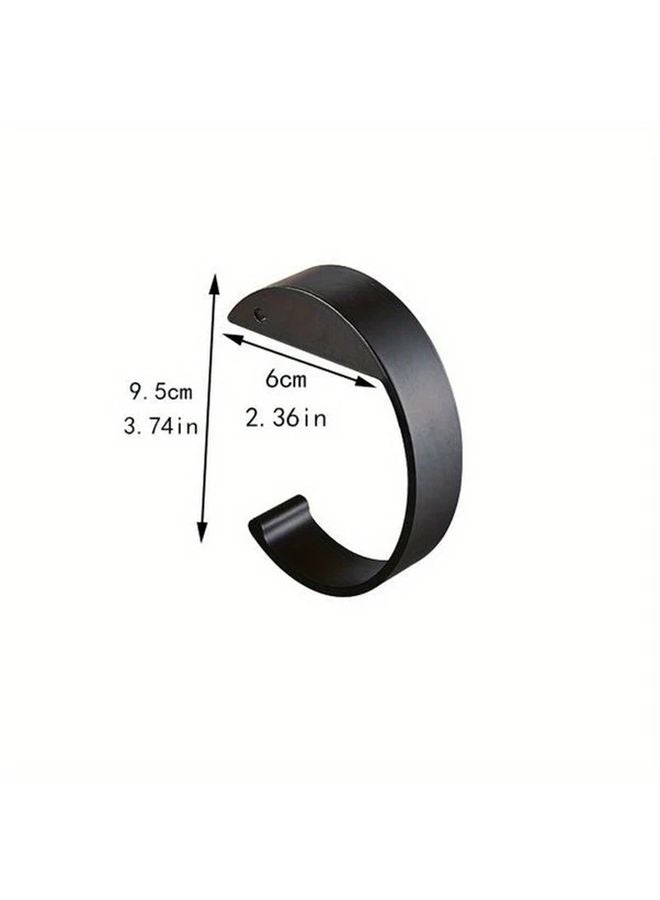 Black Student Table Side Bag Hanger Portable Metal Hook Rack Office Desk Accessory - Image 4