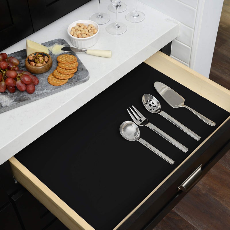 Con-Tact Brand Creative Covering Self-Adhesive Vinyl Drawer and Shelf Liner, 18'' x 9', Black - Image 4