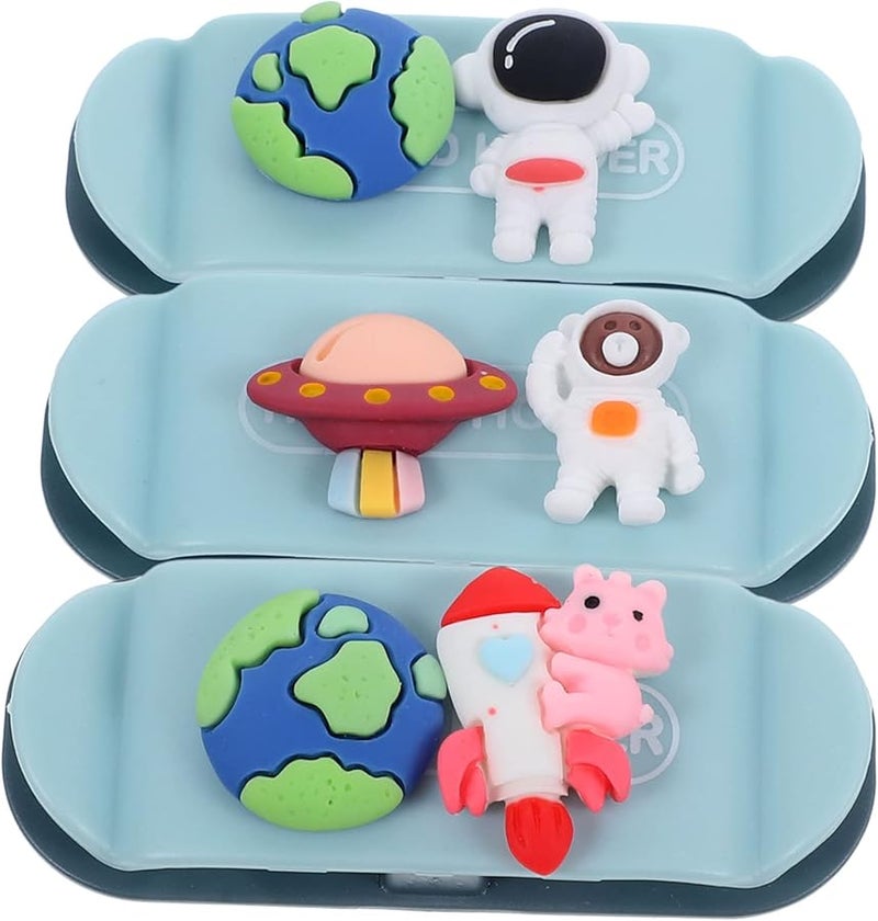 3Pcs Cartoon Cable Clips Organizer Wall Car Office Wire Holders Durable White - Image 2