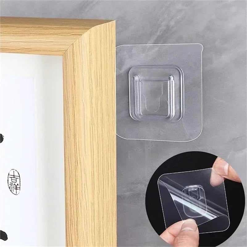 Double Sided Adhesive Wall Hooks 40pcs 20 Pairs For Bathroom Kitchen Household Organizer - Image 5