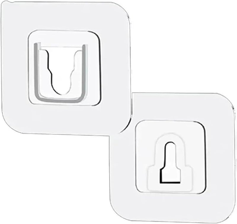 Double Sided Adhesive Wall Hooks 40pcs 20 Pairs For Bathroom Kitchen Household Organizer - Image 2