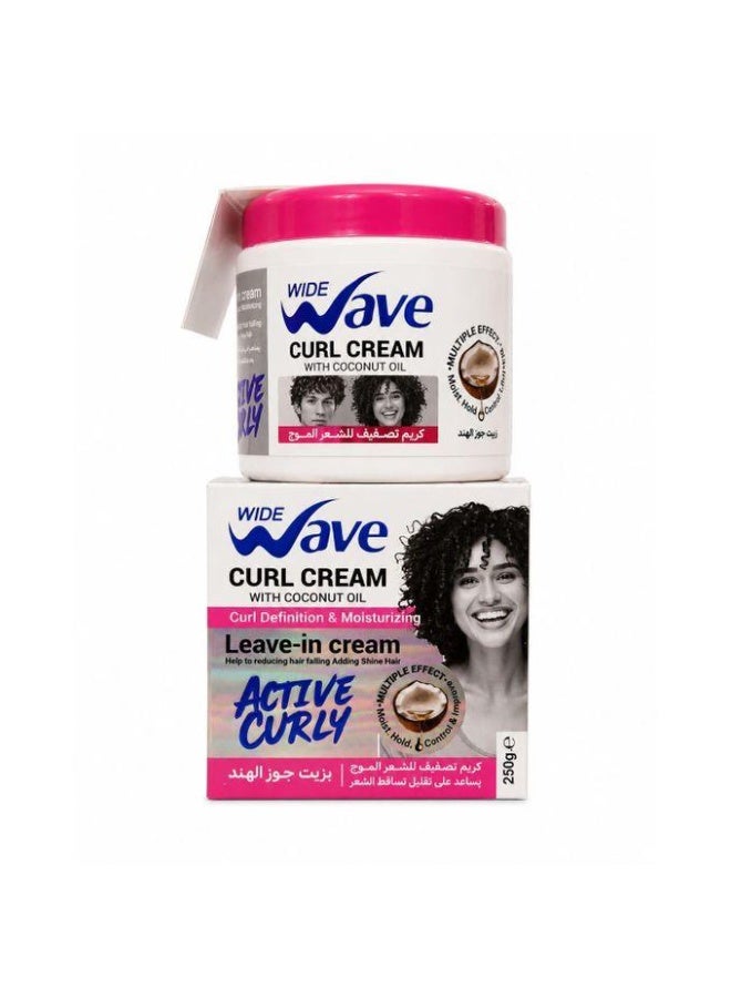 Wide Wave Leave In Curl Cream With Coconut Oil 250GM - Image 1