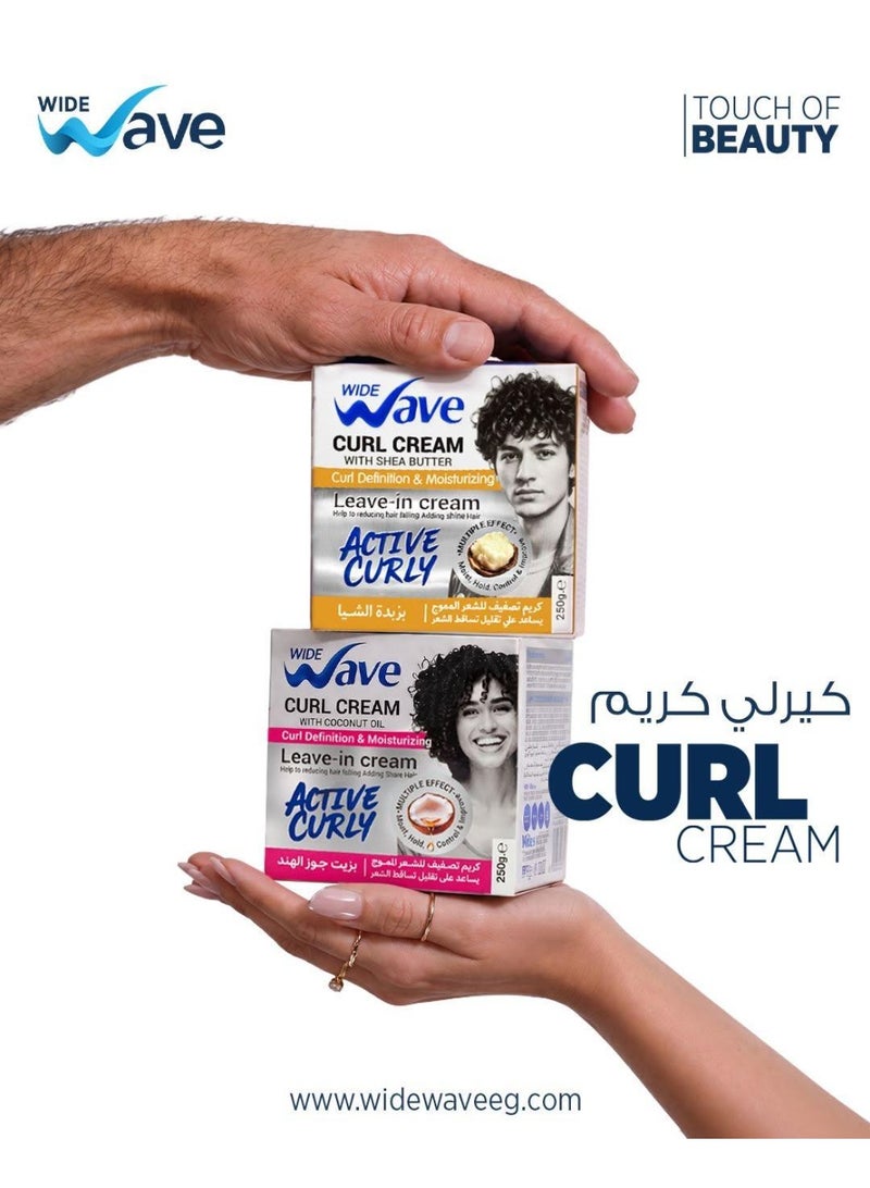 Wide Wave Leave In Curl Cream With Coconut Oil 250GM - Image 5