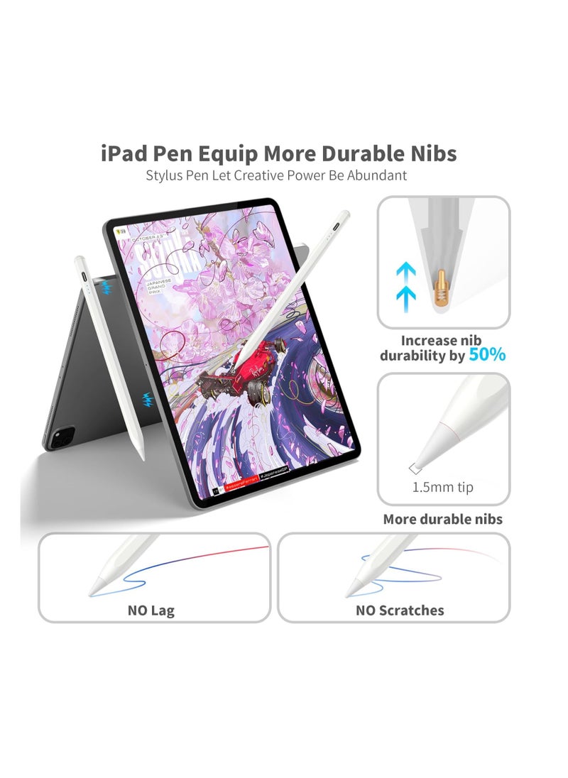 Generic - iPad Pencil 2nd Generation Compatible with Apple Pencil with Power Display with Palm Rejection Tilt Feature, iPad 10th/9th/8th/7th Gen, iPad Pro 11/12.9 inch, iPad Air 5th/4th/3rd Gen, iPad Mini - Image 1