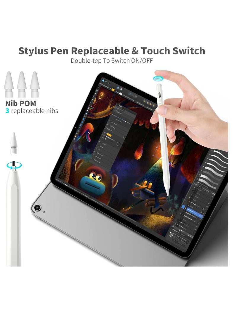 Generic - iPad Pencil 2nd Generation Compatible with Apple Pencil with Power Display with Palm Rejection Tilt Feature, iPad 10th/9th/8th/7th Gen, iPad Pro 11/12.9 inch, iPad Air 5th/4th/3rd Gen, iPad Mini - Image 1