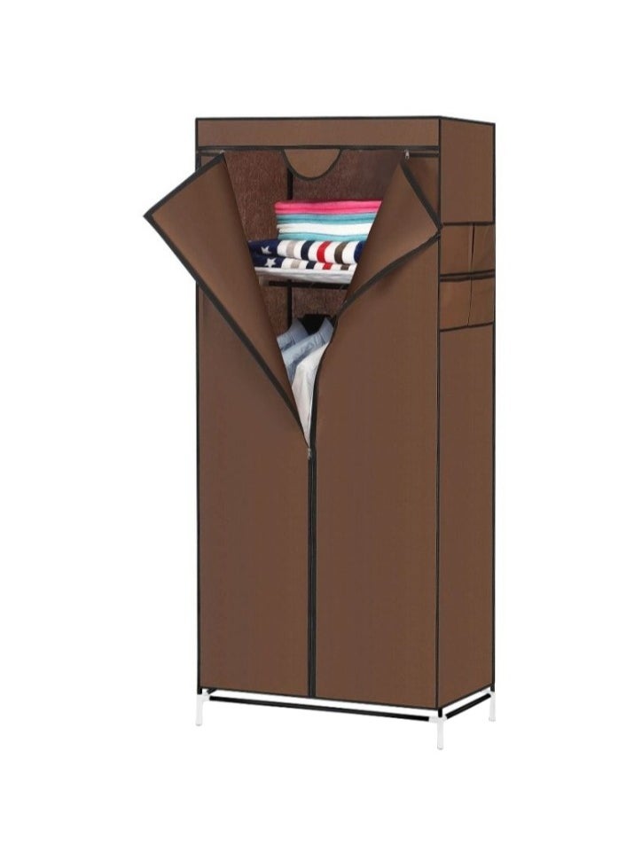 Royalford Royalford Wardrobe - Portable Wardrobe for Hanging Clothes, Modular Cabinet for Space Saving, Lightweight, Dust Proof Closet Organizer Wardrobe, Storage Mesh Shelves | Ideal for Men, Women & Children  - Image 1