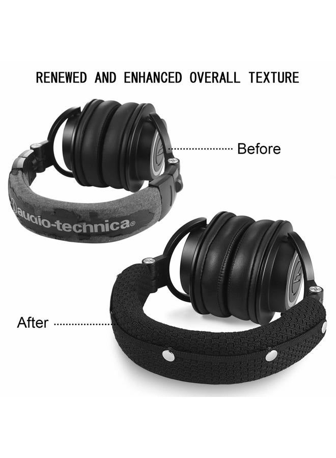 G GVOEARS GEVO Replacement Headphone Headband Cover for AKGs, Senheiser, Sony,ATH,Audio-Technica,Shure,Panasonice Headsets,Headband Cushion Easy Installation No Tool Needed(Black) - Image 5