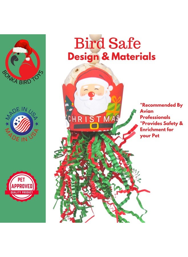 Bonka Bird Toys Bonka Bird Toys 2438 Santa Sola Christmas Cup Small Medium Festive Holiday Chew Treat Cockatiels Parakeets Conures and Other Similar Birds - Image 4