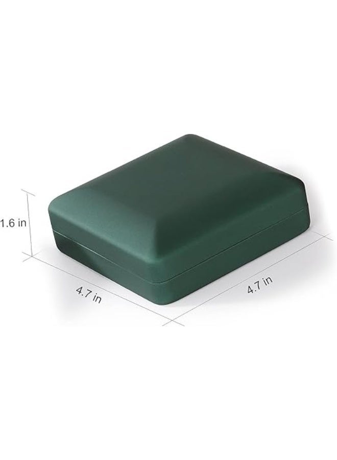 Ring Storage, Small Ring Organizer Boxes for Multiple Rings, Travel Ring Holder Case Box, Portable Small Ring Tray Jewelry Organizer Box Fit for Women Girl for Travel (Green) - Image 2