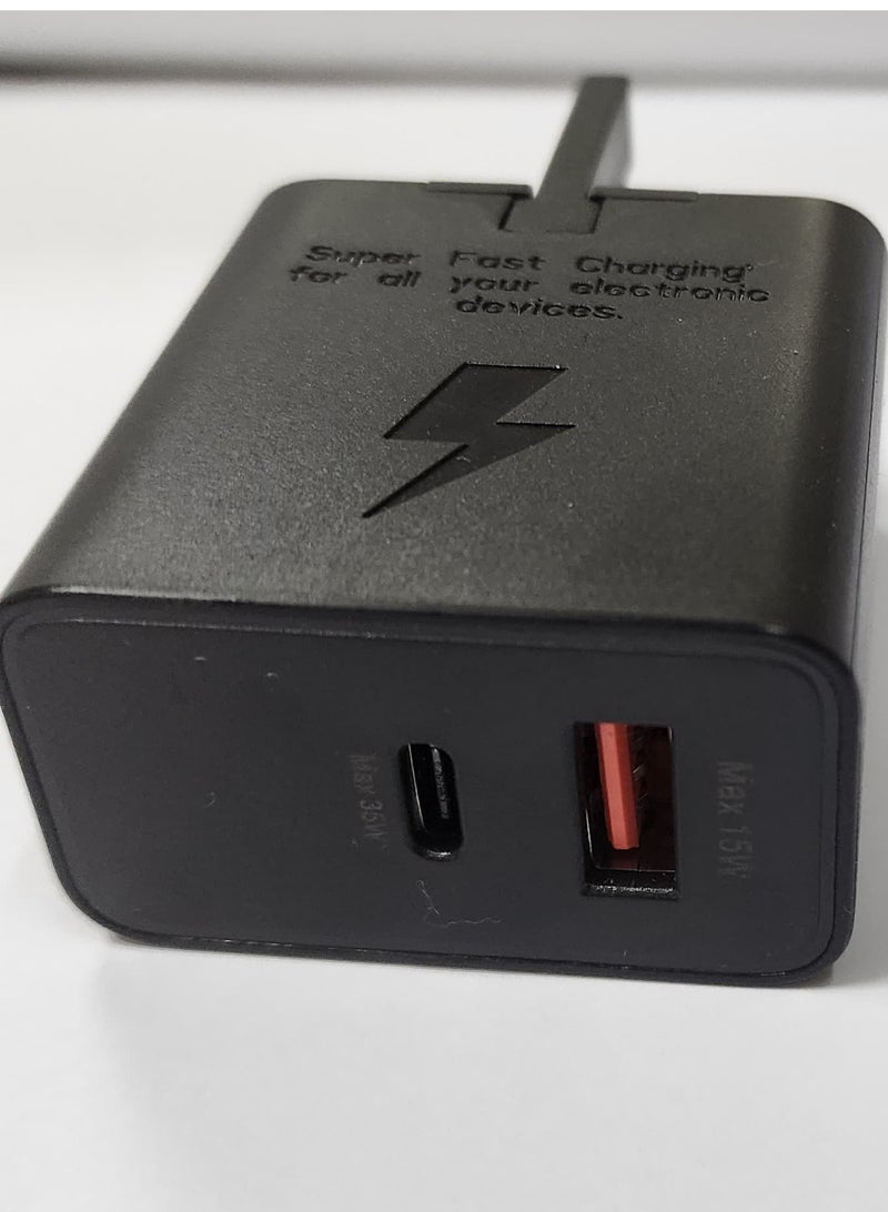 Marrkhor SUPER FAST 35W PD Adapter USB-C USB-A WITH CABLE - Image 2