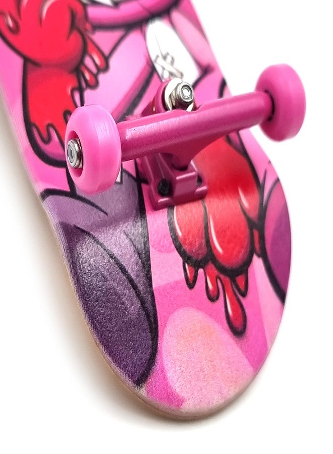 SPITBOARDS® Fingerboard Bearing Wheels, CNC Polyurethane, Set of 4, Pink - Image 3