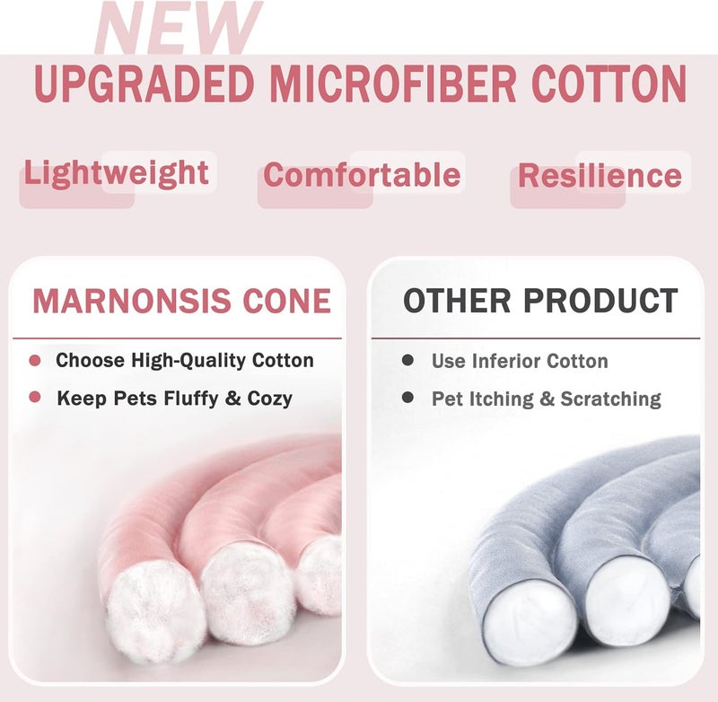 Cat Cone, Soft Dog Cone Collar After Surgery, Water-Proof Comfortable Dog Recovery Cone Anti-Bite Lick Wound Healing, Pet Cone for Small Medium or Large Dogs and Cats (M) - Image 3