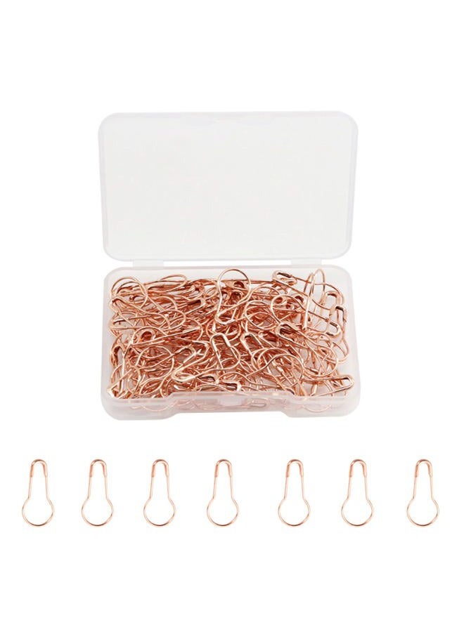 keepsweat Safety Pins Rose Gold Small Bulb Safety Pins 22mm/0.87inch Gourd Safety Pins Calabash Pins for Knitting Stitch Markers Clothes Tag Sewing Craft DIY Accessories 120 Pcs Mini Safety Pins - Image 1
