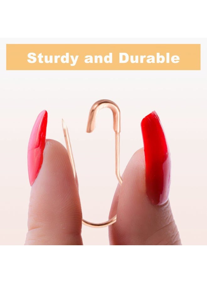 keepsweat Safety Pins Rose Gold Small Bulb Safety Pins 22mm/0.87inch Gourd Safety Pins Calabash Pins for Knitting Stitch Markers Clothes Tag Sewing Craft DIY Accessories 120 Pcs Mini Safety Pins - Image 3
