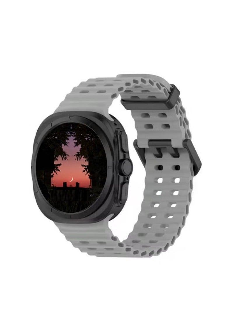 ELTRAZONE Samsung Galaxy Watch 7 Ultra Replacement Strap 47mm – Soft Silicone Adjustable Sport Wristband Compatible with Galaxy Watch 7 Ultra – Sweatproof, Lightweight, and Comfortable Bracelet Band for Daily Wear, Fitness & Outdoor Use  - Image 1