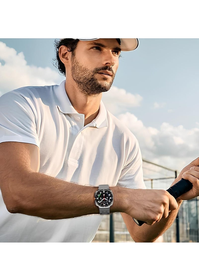 ELTRAZONE Samsung Galaxy Watch 7 Ultra Replacement Strap 47mm – Soft Silicone Adjustable Sport Wristband Compatible with Galaxy Watch 7 Ultra – Sweatproof, Lightweight, and Comfortable Bracelet Band for Daily Wear, Fitness & Outdoor Use  - Image 5