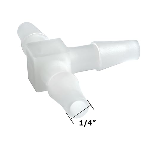 JoyTube Plastic 1/4" ID Hose Barb Fittings, Equal Barbed Tee Pipe Connectors 3 Way Joint Splicer Mender Union Adapter for Boat Aquarium, Pack of 6 - Image 2