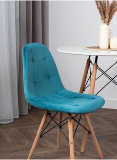 Pack Of 4 - Dining Chair Woven Fabric Base Cafe Chair Side Chair Kitchen Breakfast Living Room Chair Sky Blue - pzsku/Z17AF099394DC6B8E7943Z/45/_/1740235321/1e6d3a81-1fe4-4a93-ae66-b8122df54af8