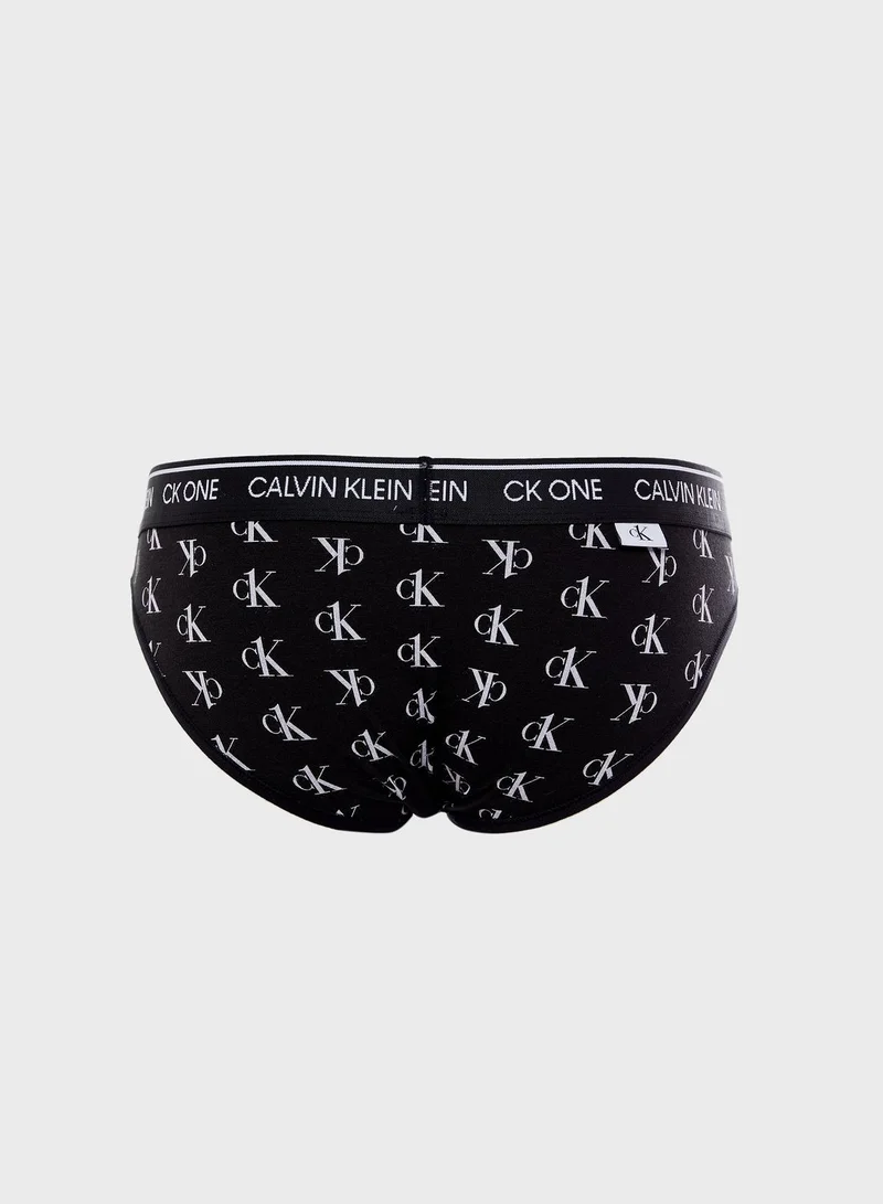 CALVIN KLEIN Logo Band Printed Brief