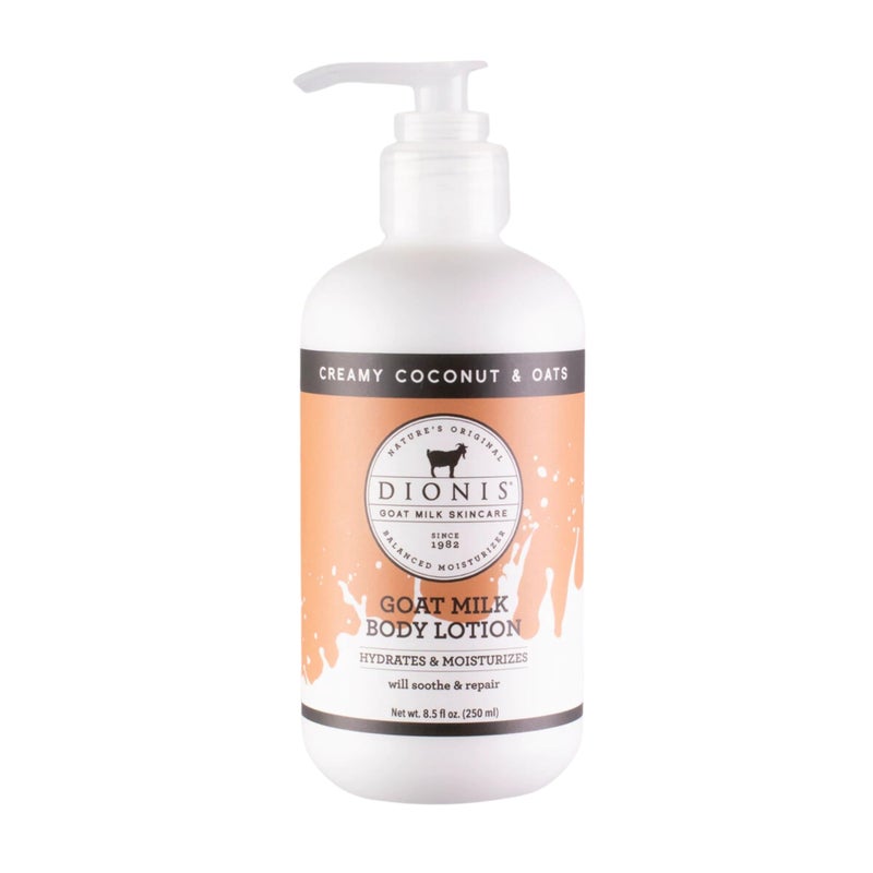 Dionis Goat Milk Hydrating Skincare Cream, Rich & Creamy Daily Moisturizing Coconut & Oats Scented Body Lotion For Dry Skin, Made in the USA, Cruelty-Free & Paraben-Free, 8.5 oz Bottle - Image 1