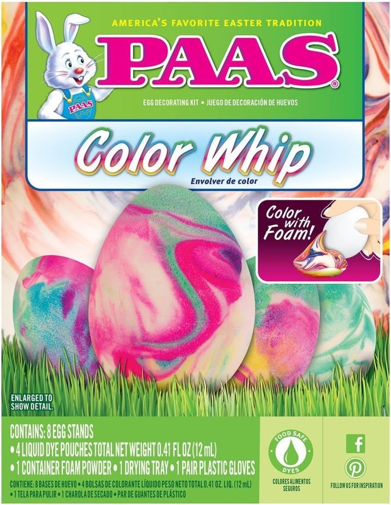 PAAS Color Whip Easter Egg Decorating Kit - America's Favorite Easter Tradition - Image 1