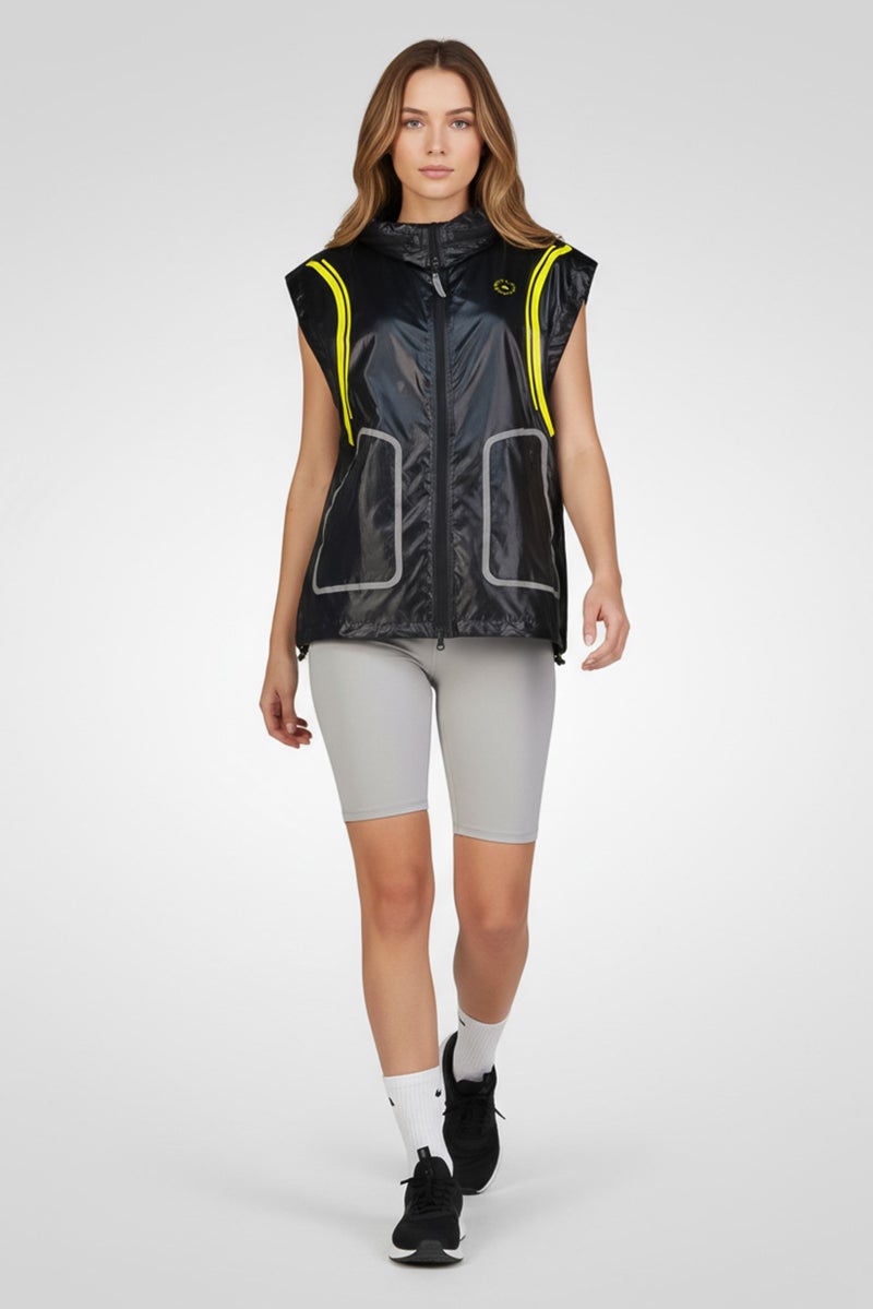 Adidas أديداس بواسطة ستيلا مكارتني سترة رياضية للرجال بدون أكمام، خارجية، سوداء - Image 1