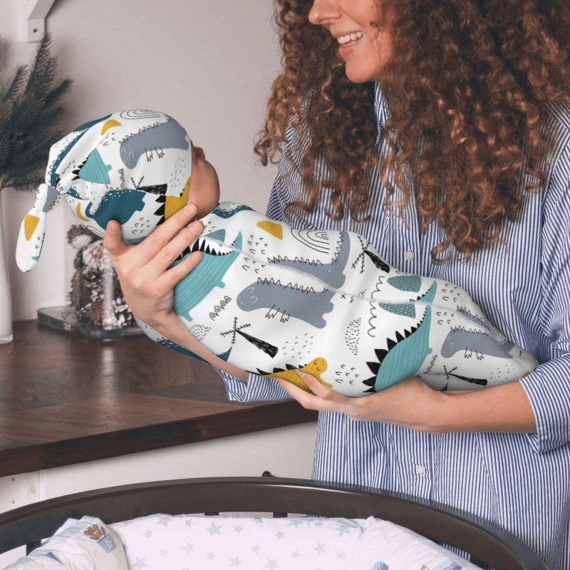 Jarverce Dinosaur Swaddle Blanket, Soft Swaddling Blanket Baby Clothes, Dinosaur Baby Stuff - Image 2