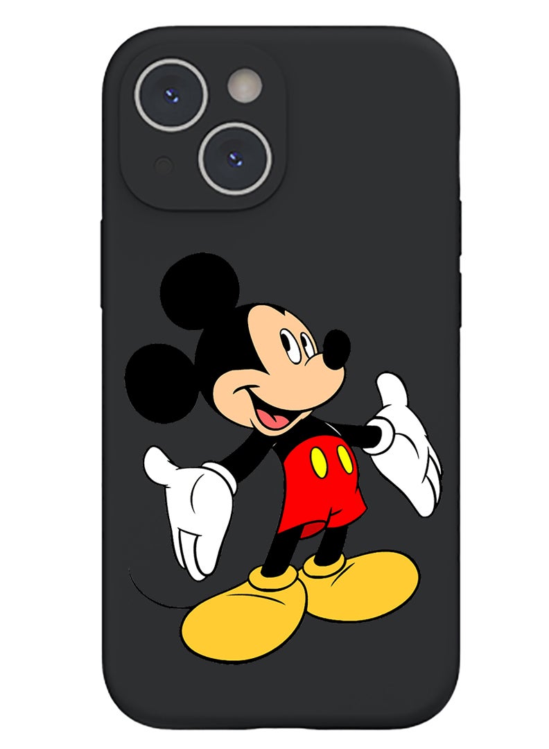 Theodor Protective Slim Fit Case Liquid Silicone Cover with Full Body Protection Anti-Scratch Shockproof Case For iPhone 14 Black  - mother mama copy - Image 1