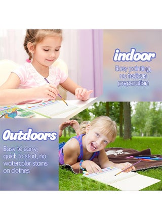 Watercolor Coloring Books for Kids, Watercolor Paint Book Water Color Paint Sets, Coloring Books for Kids Ages 4-8 Water Colors Paint - view 3