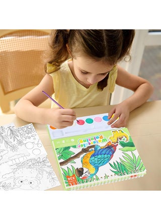 Watercolor Coloring Books for Kids, Watercolor Paint Book Water Color Paint Sets, Coloring Books for Kids Ages 4-8 Water Colors Paint - view 2