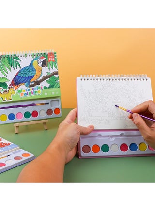 Watercolor Coloring Books for Kids, Watercolor Paint Book Water Color Paint Sets, Coloring Books for Kids Ages 4-8 Water Colors Paint - view 4