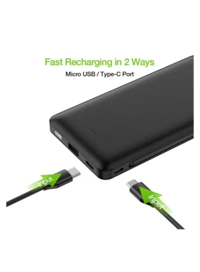 فيجير 10000mAh Slim Portable Power Bank with Built-in Cables, Flashlight & LED Display – Fast Charging, 3 Output & Dual Input Compact Battery Pack for Phones, Tablets & USB Devices – Travel Friendly - Image 3