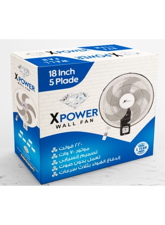 wall fan18 inch remote  x power