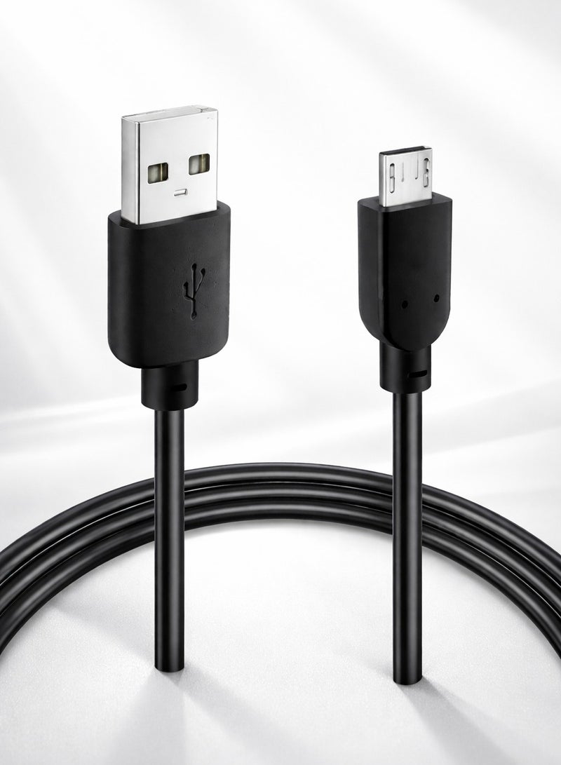 كابل بيانات وشحن عام من USB-A إلى Micro USB (USB 2.0) - شحن سريع - طول 1.5 متر - متوافق عالميًا، أسود - Image 3