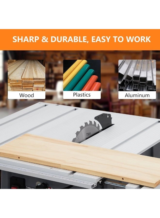 TriThardware Table Saw for Jobsite 8-inch, High Power Copper Motor, Cutting Speed up to 5000 RPM, 24T Blade, Compact Portable Table Saw Kit, with Sliding Miter Gauge DIY Woodworking and Furniture Making-Yellow  - Image 4