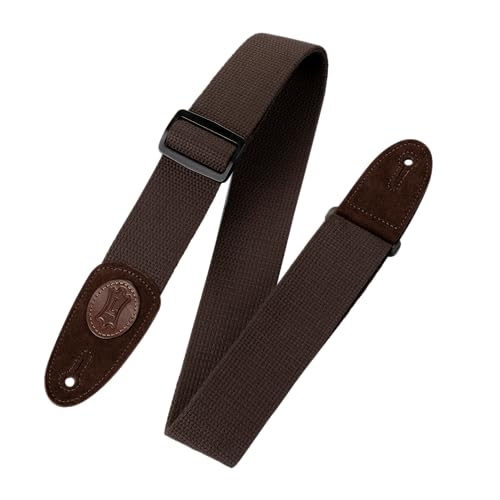 Levy's Leathers Signature Cotton Series 2" Guitar Strap with Tri-Glide Adjustment; Brown (MSSC8-BRN) - Image 5
