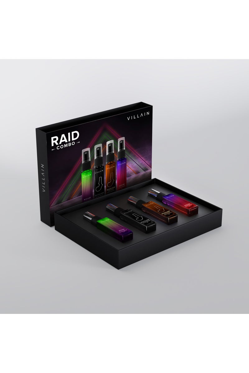 VILLAIN Raid Combo Set of 4 x 8ml, EDP perfume for Men - Image 3