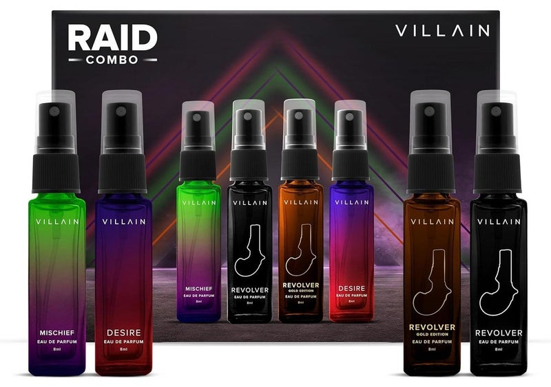 VILLAIN Raid Combo Set of 4 x 8ml, EDP perfume for Men - Image 1