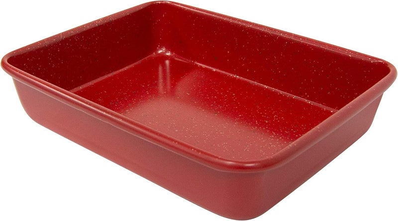 casaWare casaWare 8 x 6 x 175Inch Toaster Oven Ultimate Series Commercial Weight Ceramic NonStick Coating Pan Red Granite  - Image 2