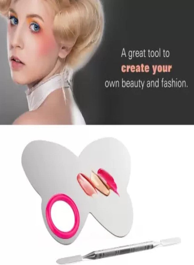 FEELHIGH ملعقة مكياج على شكل فراشة من الفولاذ المقاوم للصدأ من فيلهاي - أدوات لمزج درجات كريم الأساس التجميلي لفناني المكياج وهواة المكياج - Image 3