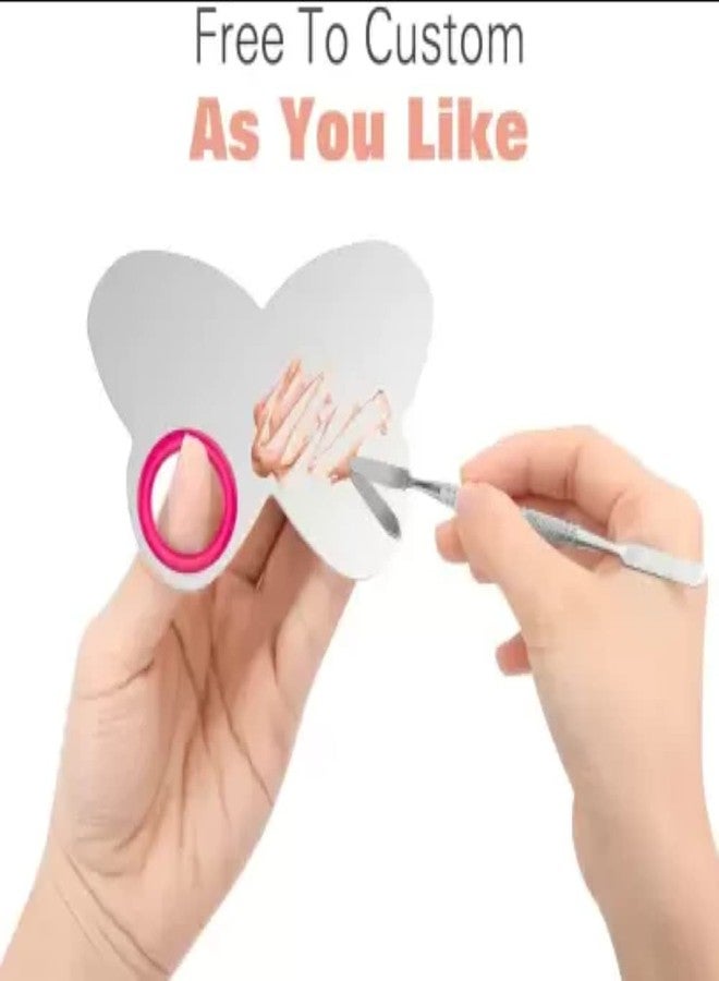 FEELHIGH ملعقة مكياج على شكل فراشة من الفولاذ المقاوم للصدأ من فيلهاي - أدوات لمزج درجات كريم الأساس التجميلي لفناني المكياج وهواة المكياج - Image 5