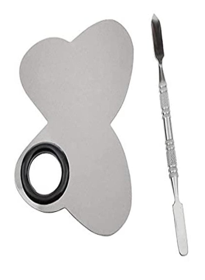 FEELHIGH ملعقة مكياج على شكل فراشة من الفولاذ المقاوم للصدأ من فيلهاي - أدوات لمزج درجات كريم الأساس التجميلي لفناني المكياج وهواة المكياج - Image 2