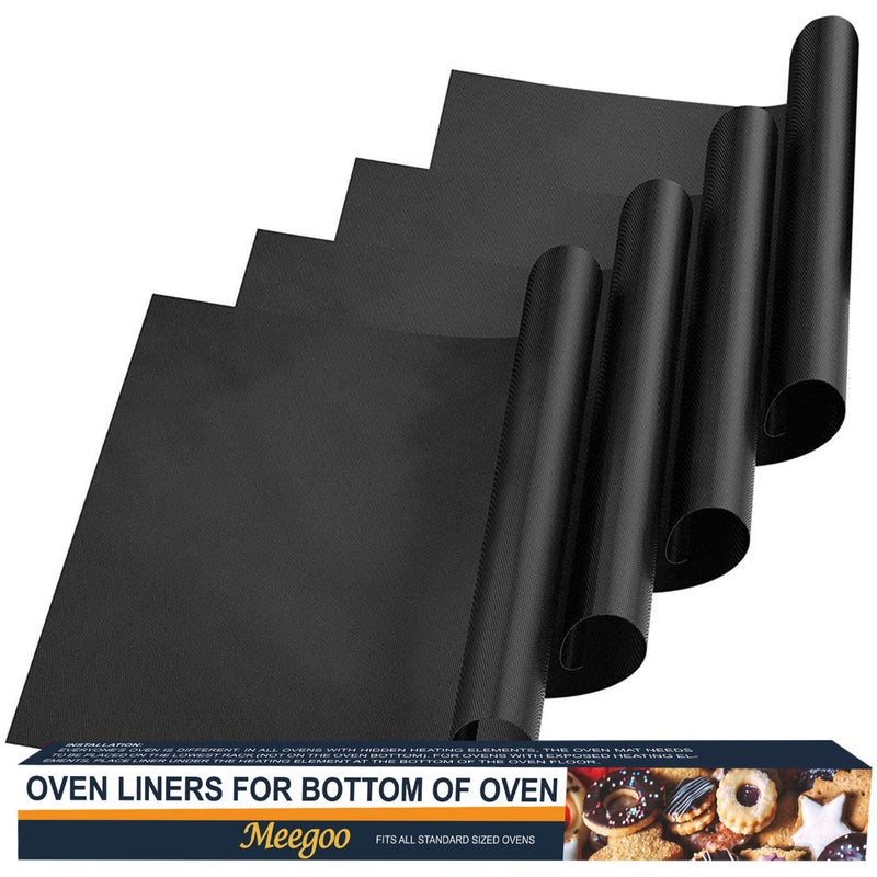 Meegoo Oven Liners for Bottom of Oven  4 Pack Large Non Stick Oven Liners Oven Mat For Bottom of Electric Oven and Gas Oven BPA and PFOA Free 1574x 2362