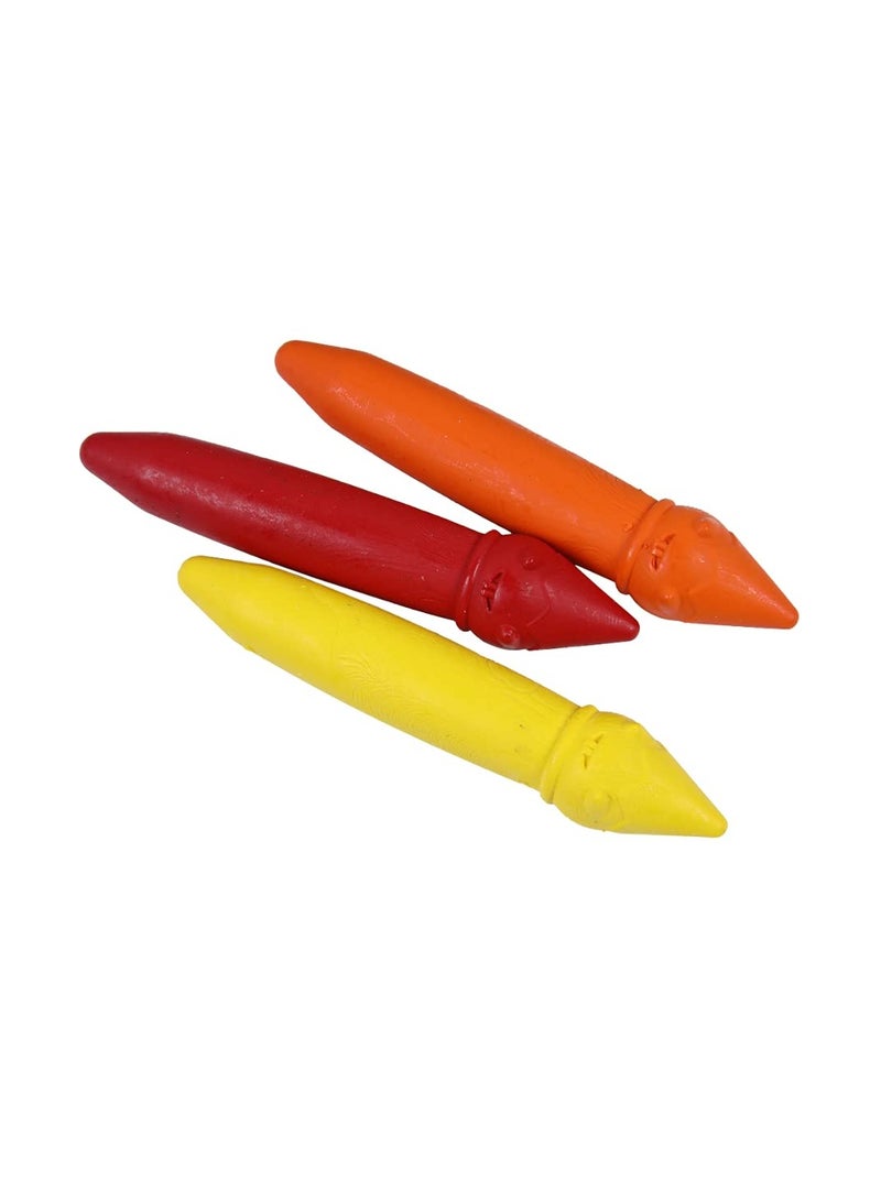 DOMS 12 قطعة من أقلام الشمع البلاستيكية مع مبراة وممحاة - Image 5