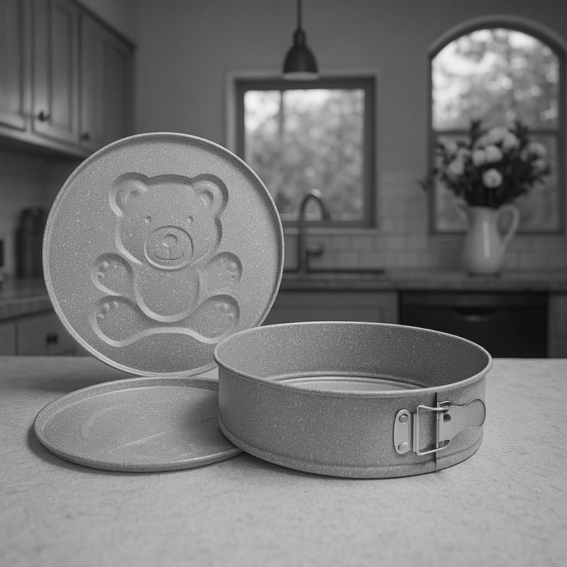 BS B&S 3-Piece Springform Cake Pan Set with Bear Designs - Image 1